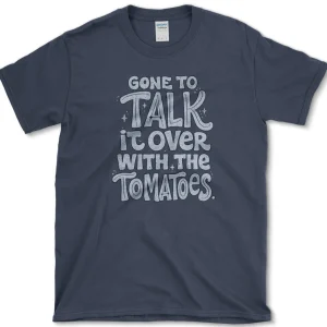 talk with tomatoes t shirt essential tees s navy essential tees talk it over with tomatoes essential tees brand name 1256619775