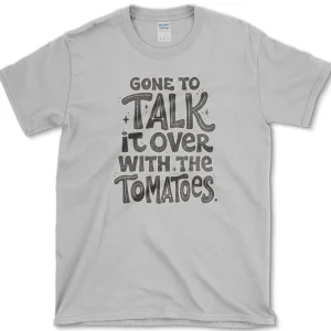 talk with tomatoes t shirt essential tees s sport grey essential tees talk it over with tomatoes essential tees brand name 1256619778