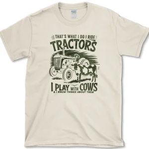 ride tractors t shirt essential tees s natural essential tees tractor cow lover essential tees farm humor apparel 1256619800