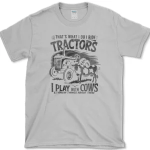 ride tractors t shirt essential tees s sport grey essential tees tractor cow lover essential tees farm humor apparel 1256619798