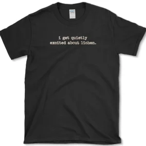 excited about lichen t shirt essential tees s black essential tees lichen enthusiast tee essential tees 1256619856