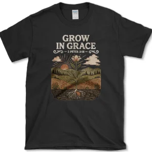 grow in grace t shirt essential tees s black essential tees grow in grace essential tees christian apparel 1256619843