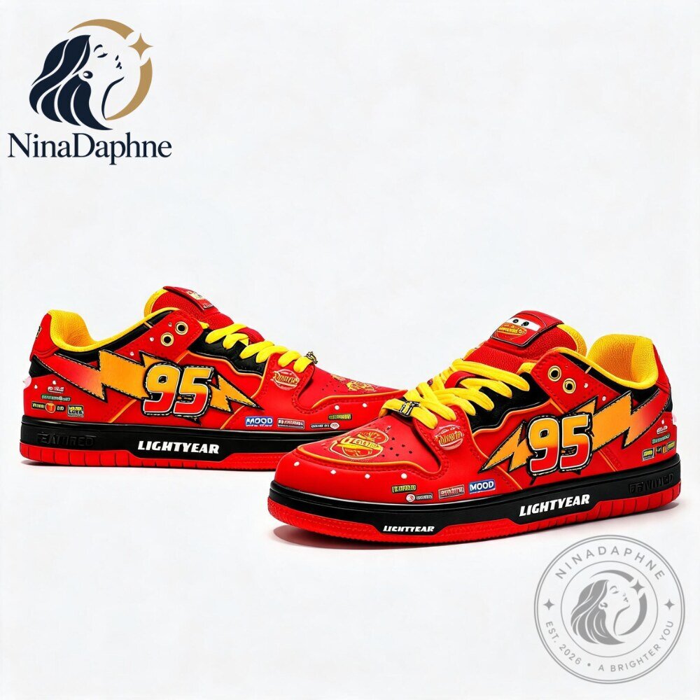 Cars 20th Anniversary McQueen Custom Sneakers 9 Cars 20th Anniversary McQueen Custom Sneakers