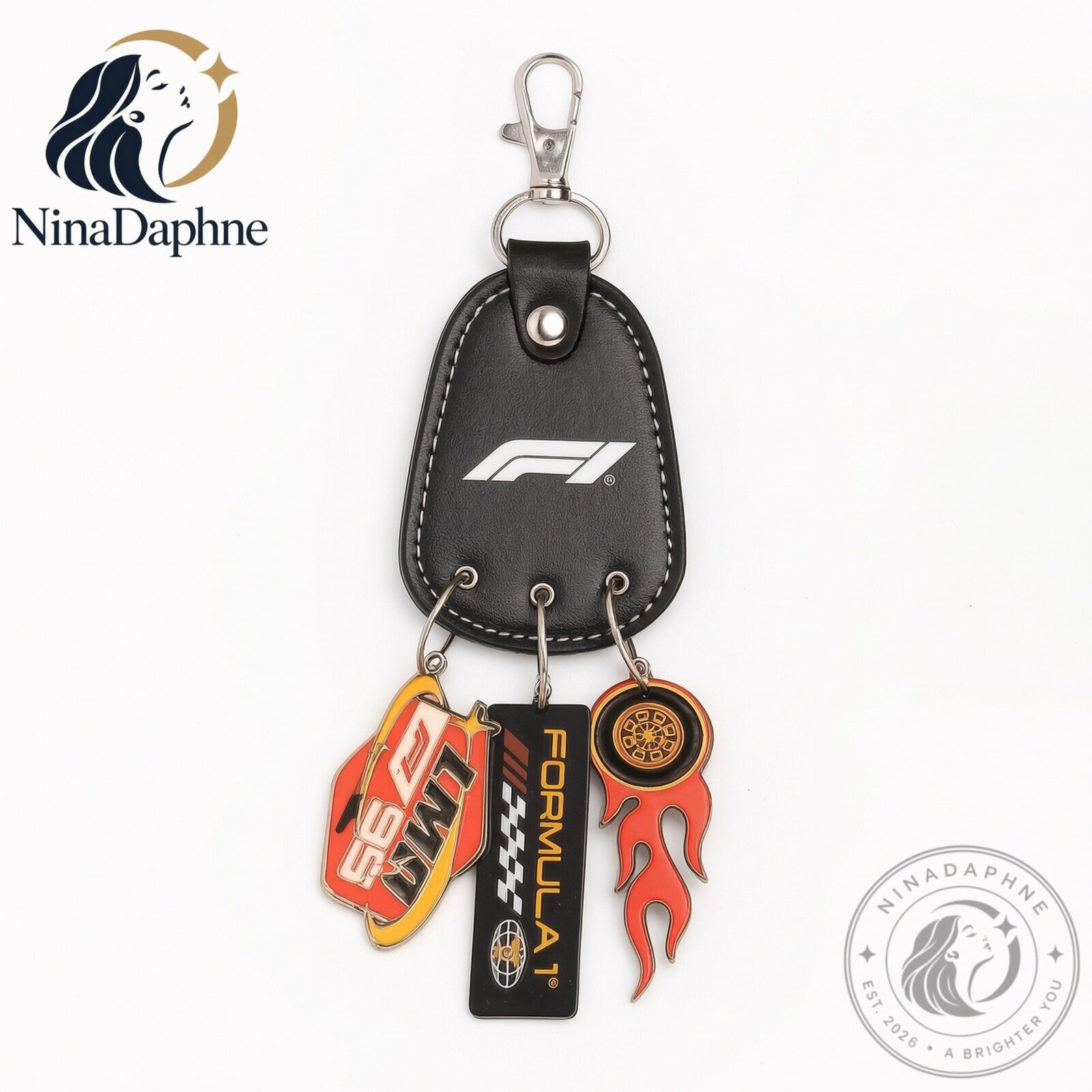 Formula 1 x Pixar's Cars 2026 Italian Grand Prix Limited Edition Leather Keychain 8 Formula 1 x Pixar