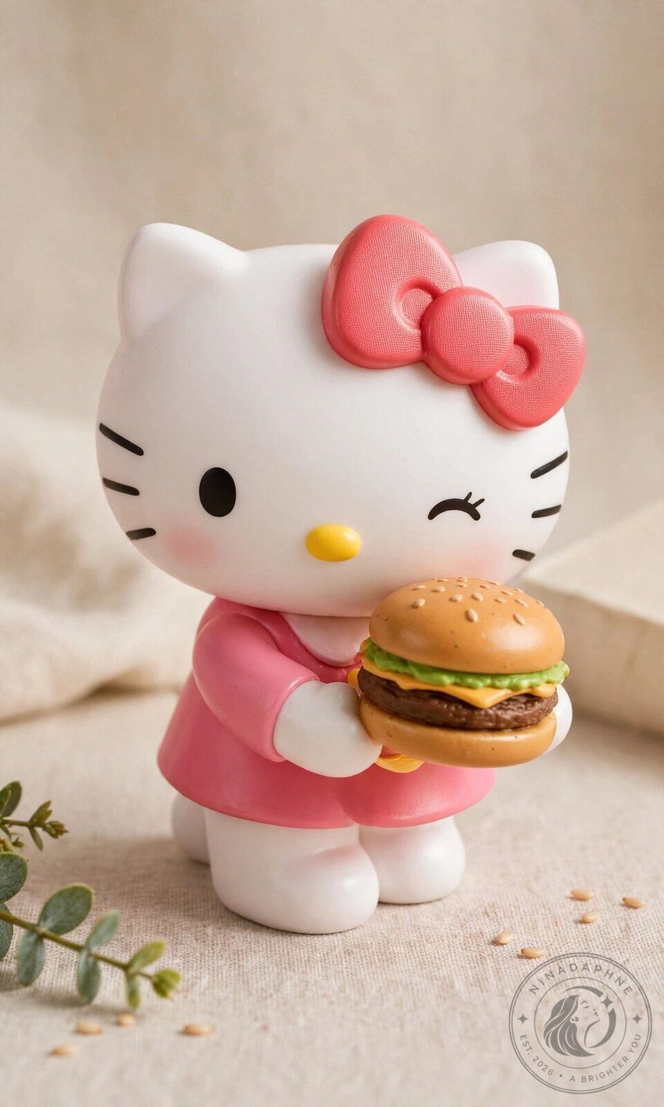 Hello Kitty x McDonald's Cheeseburger Collection Collectible Figure 8 Hello Kitty x McDonald