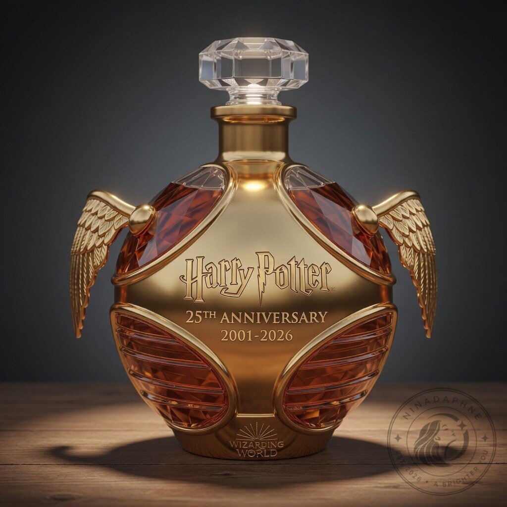 Harry Potter 25th Anniversary 2001-2026 Golden Wing Decanter 9 Harry Potter 25th Anniversary 2001-2026 Golden Wing Decanter