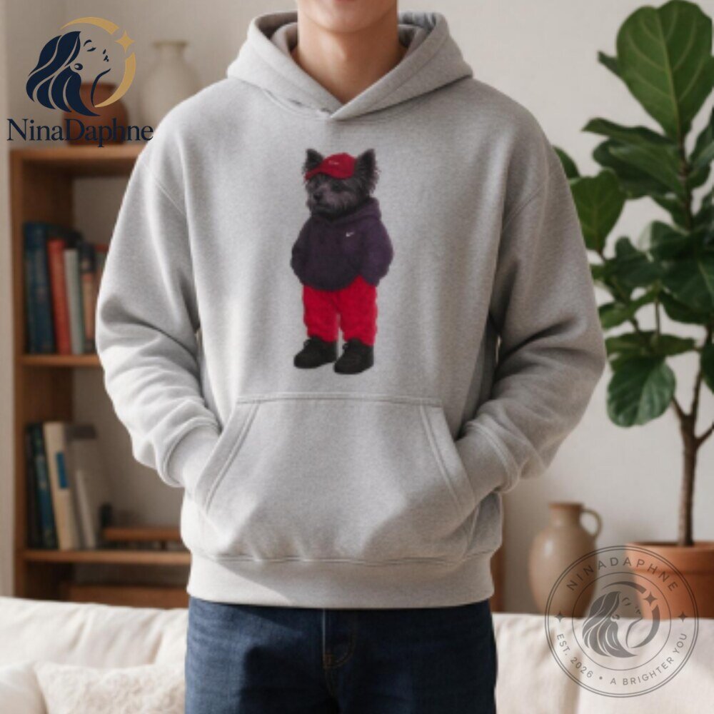 Nike Just a Chili Dog Hoodie Grey Dog Graphic Sweatshirt
