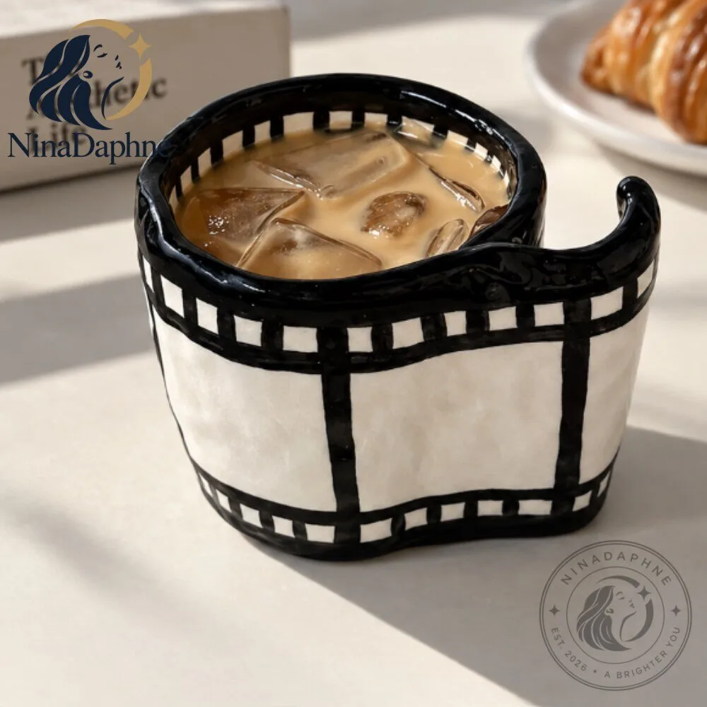 Film Strip Ceramic Mug Retro Movie Theater Coffee Cup