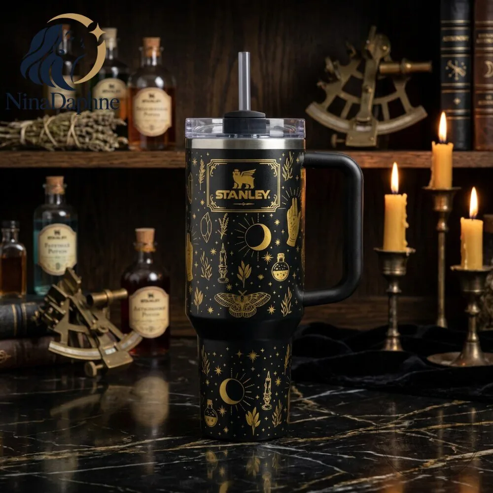 Stanley Halloween Quencher H2.0 FlowState Tumbler 40 OZ Black Magic 8 Stanley Halloween Quencher H2.0 FlowState Tumbler 40 OZ Black Magic