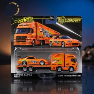 Hot Wheels Premium Toyota Supra MK4 Car Transporter Team Transport Die Cast Set 8 2 1