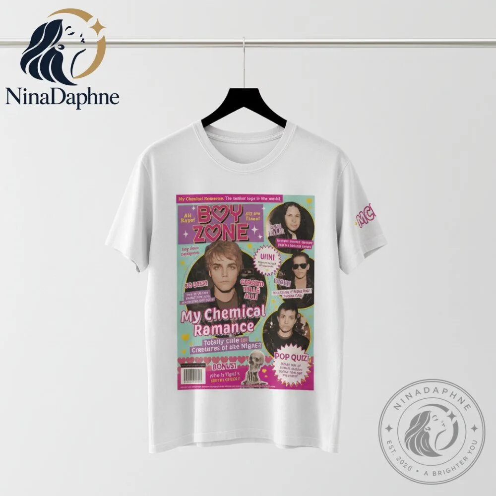 My Chemical Romance Boy Zone Vintage Magazine Graphic T Shirt 8 My Chemical Romance Boy Zone Vintage Magazine Graphic T Shirt
