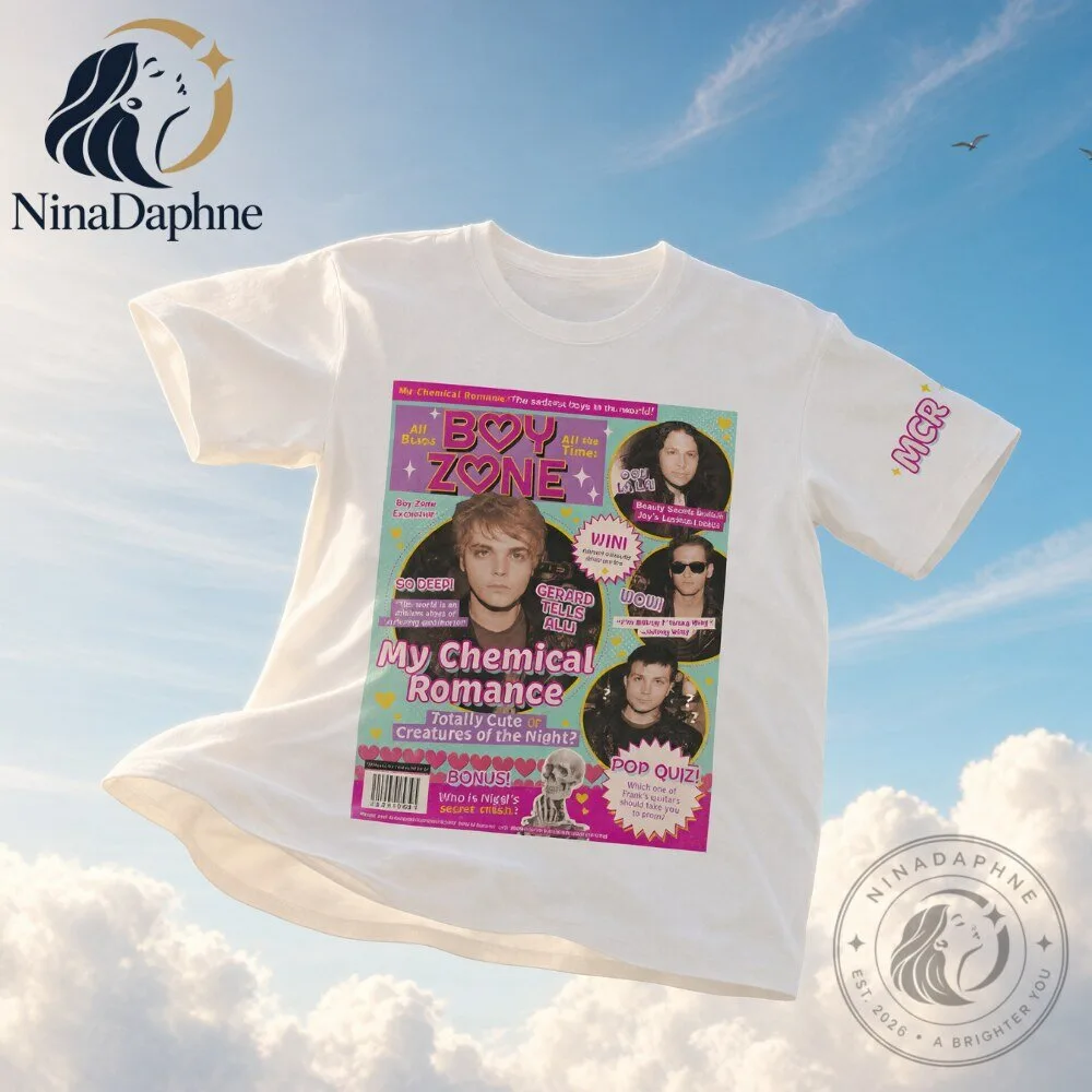 My Chemical Romance Boy Zone Vintage Magazine Graphic T Shirt 9 My Chemical Romance Boy Zone Vintage Magazine Graphic T Shirt