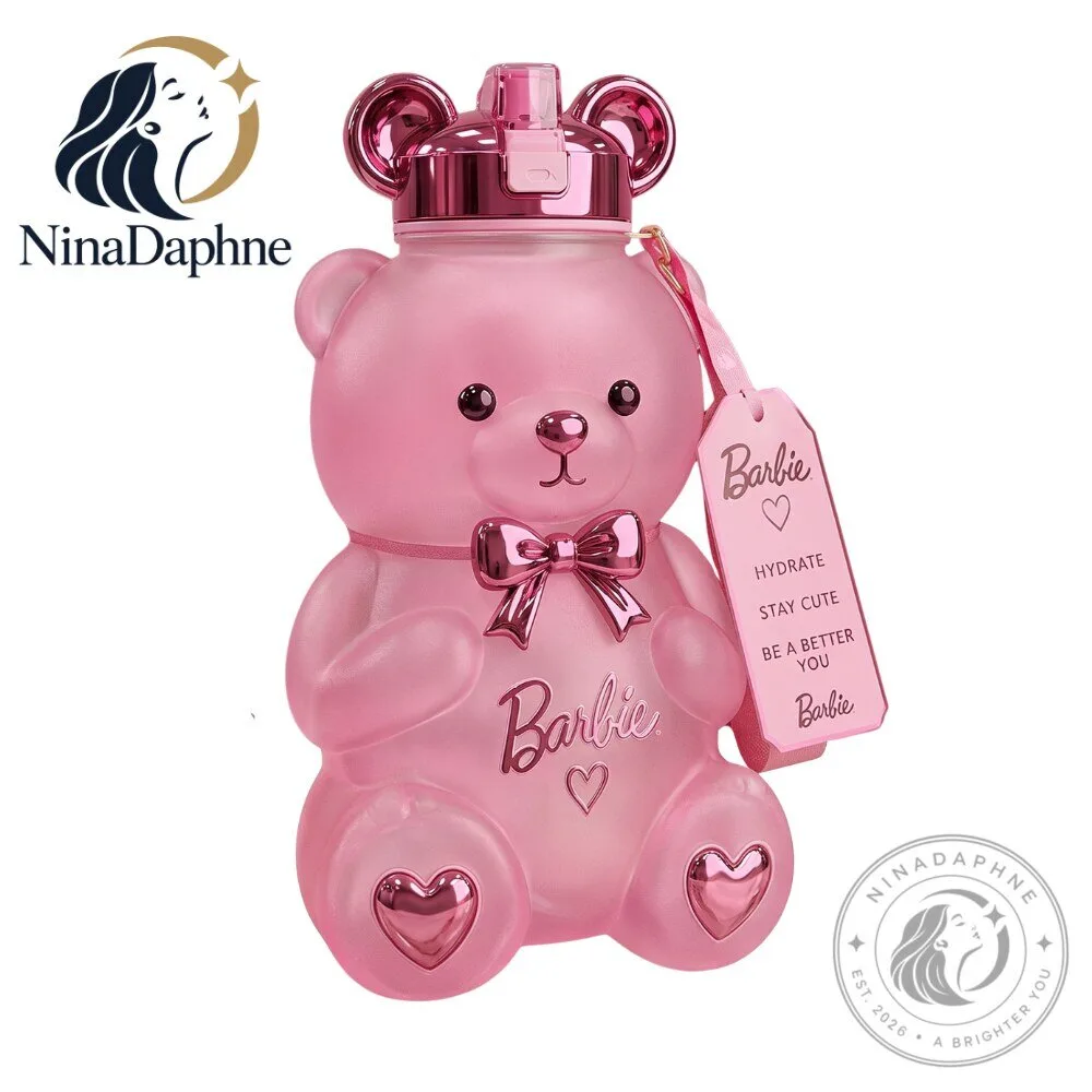 "Shop Barbie Pink Bear Bottles, Jellycat Bunny & Car Movie Toys" 18 Barbie Pink Bear Water Bottle