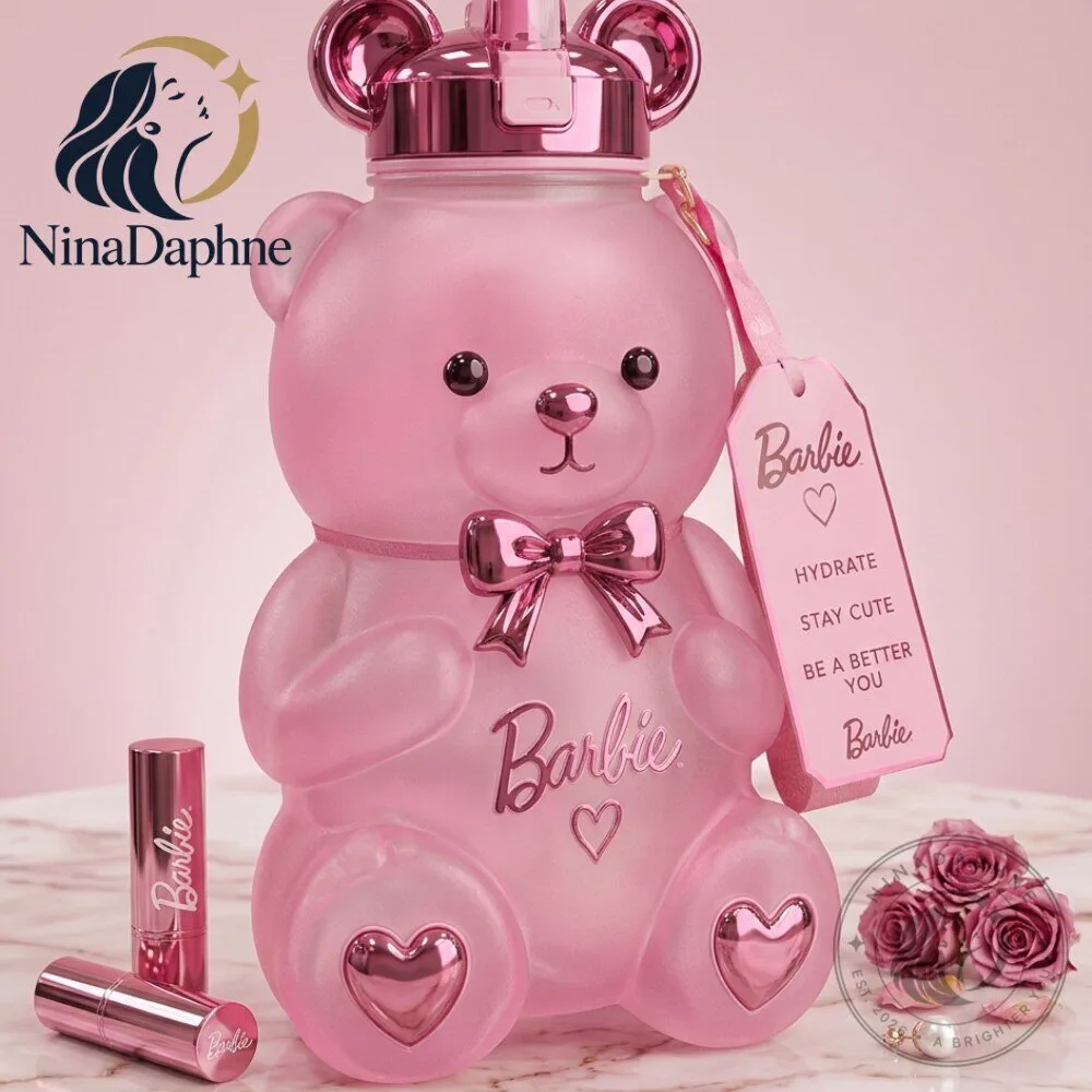 Barbie Pink Bear Water Bottle 9 Barbie Pink Bear Water Bottle