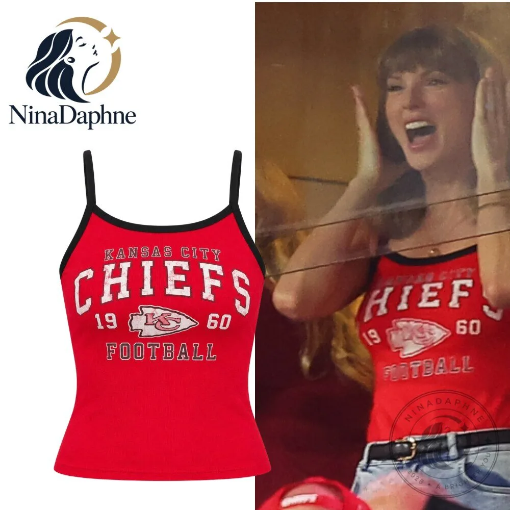 Taylor Swift Chiefs vs Colts Game Day Vintage Football Tank Top by Erin Andrews