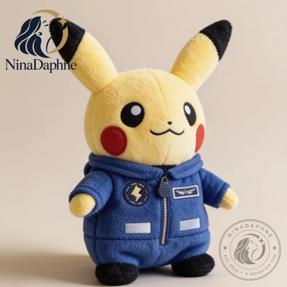 Pikachu ESA Astronaut Plush Toy Blue Space Suit Collectible