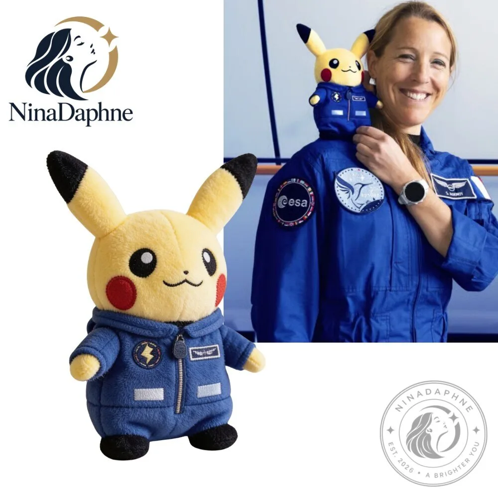 Pikachu ESA Astronaut Plush Toy Blue Space Suit Collectible 11 Pikachu ESA Astronaut Plush Toy Blue Space Suit Collectible
