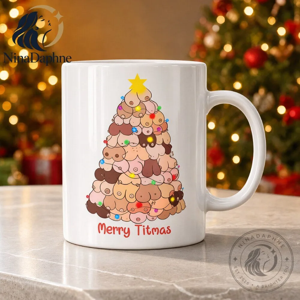 Merry Titmas Funny Christmas Cat Tree Coffee Mug 9 Merry Titmas Funny Christmas Cat Tree Coffee Mug