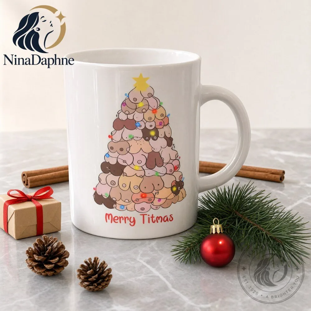 Merry Titmas Funny Christmas Cat Tree Coffee Mug 11 Merry Titmas Funny Christmas Cat Tree Coffee Mug