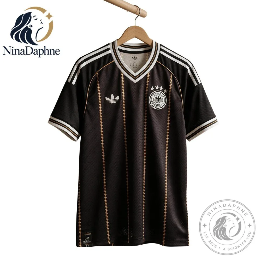 Adidas Germany 2026 Third Farewell Black Gold Soccer Jersey