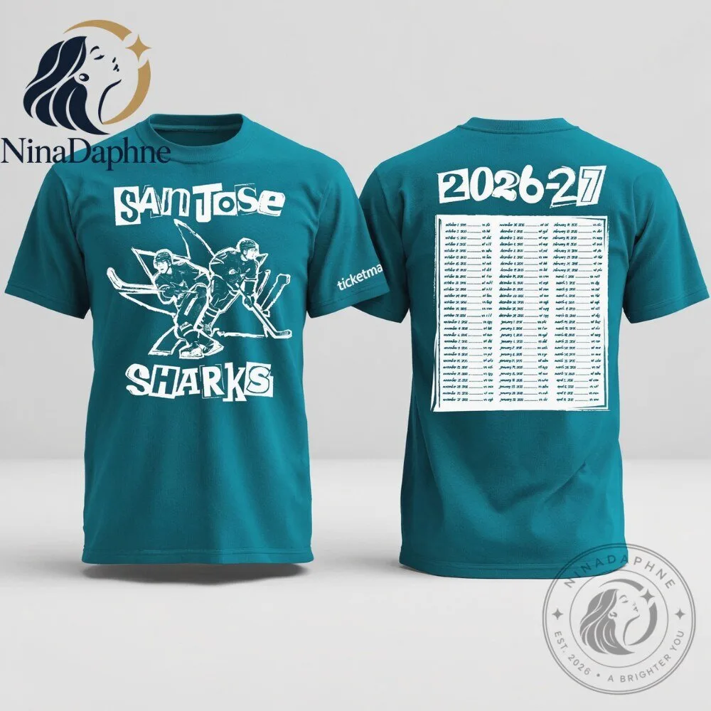 San Jose Sharks 2026 27 Schedule T Shirt