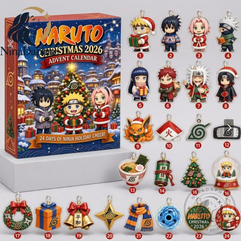 Naruto Christmas 2026 Advent Calendar 24 Day Holiday Collectible Ornament Set 4 Naruto Christmas 2026 Advent Calendar 24 Day Holiday Collectible Ornament Set
