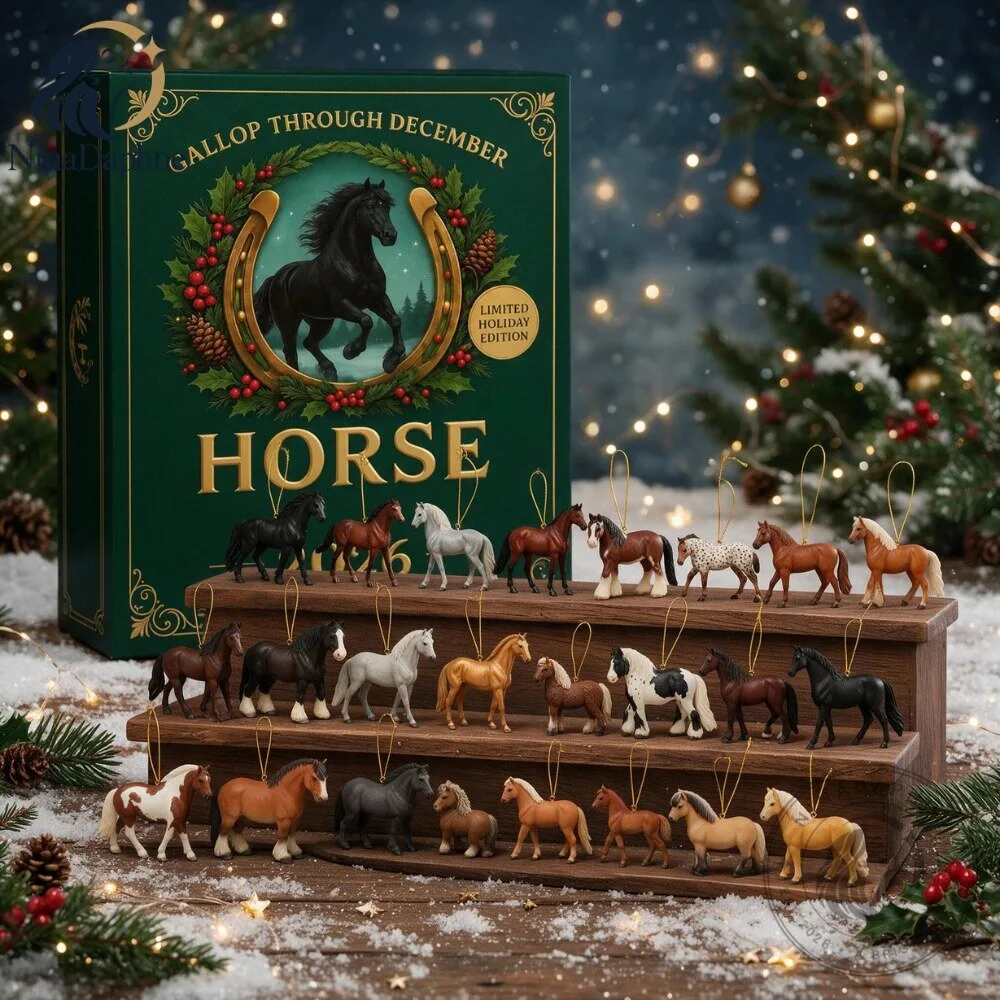 Horse Advent Calendar 2026 24 Day Christmas Horse Collectible Ornament Set