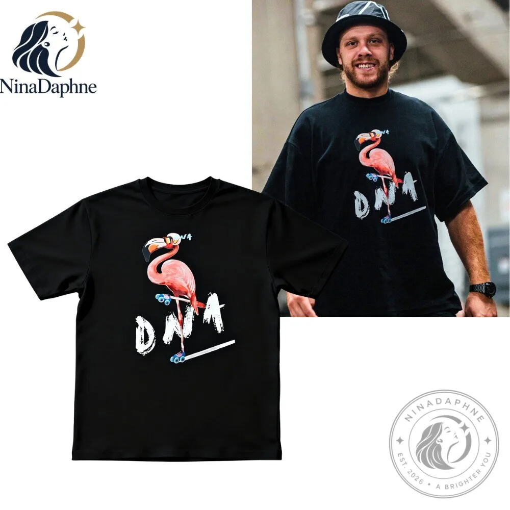 David Pastrnak Flamingo DANY Black Graphic T Shirt
