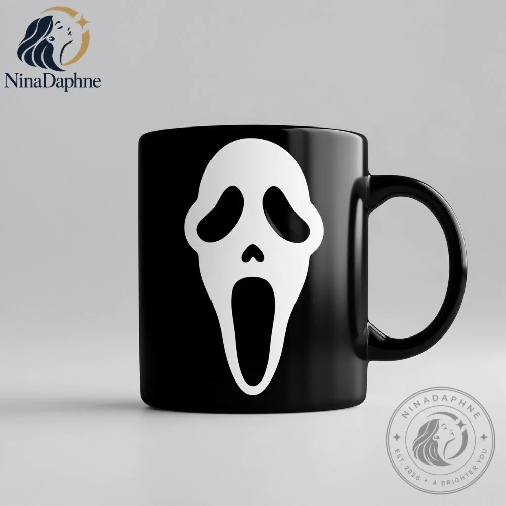Scream Ghost Face Black Coffee Mug Horror Novelty Cup 8 Scream Ghost Face Black Coffee Mug Horror Novelty Cup