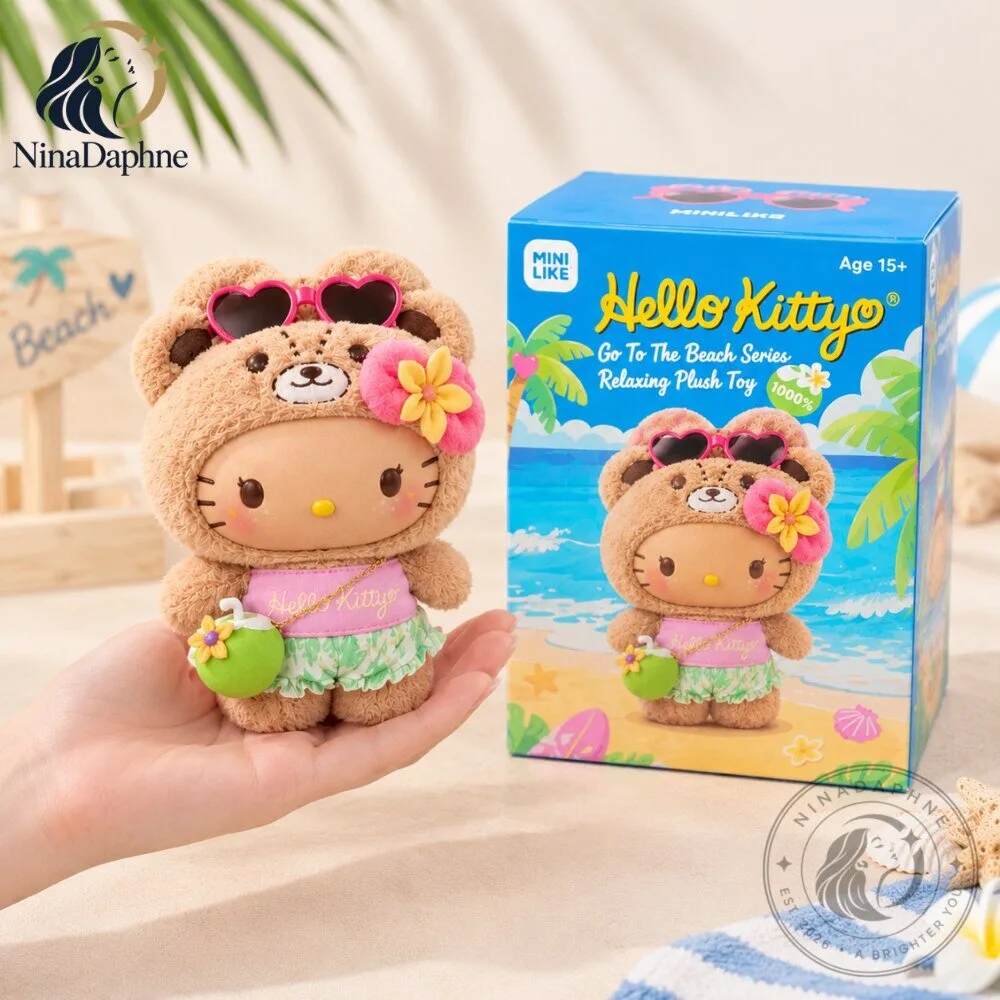 Hello Kitty Go To The Beach Series Relaxing Plush Toy Mini Like Summer Cuddle Collectible