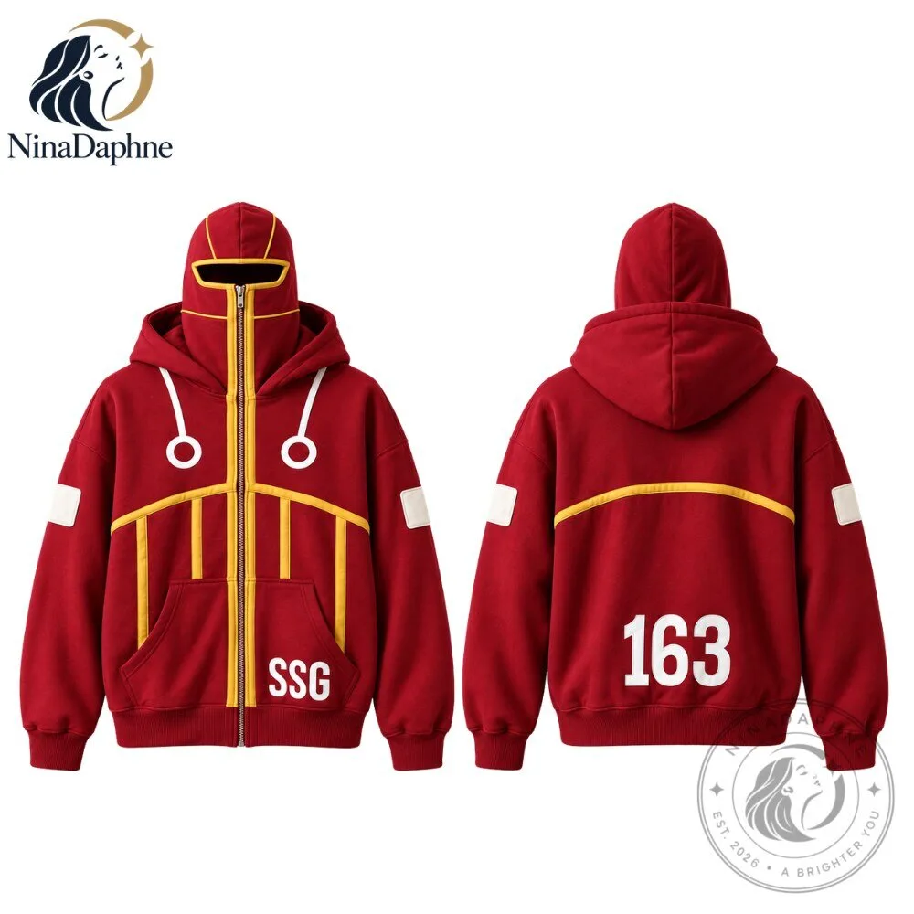 Luffy SSG Red Zip Up Hoodie