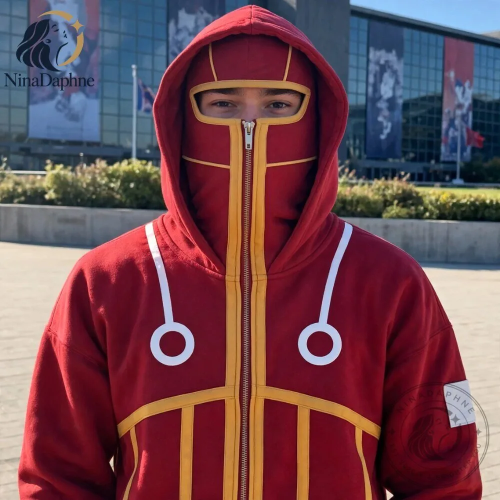 Luffy SSG Red Zip Up Hoodie 8 Luffy SSG Red Zip Up Hoodie