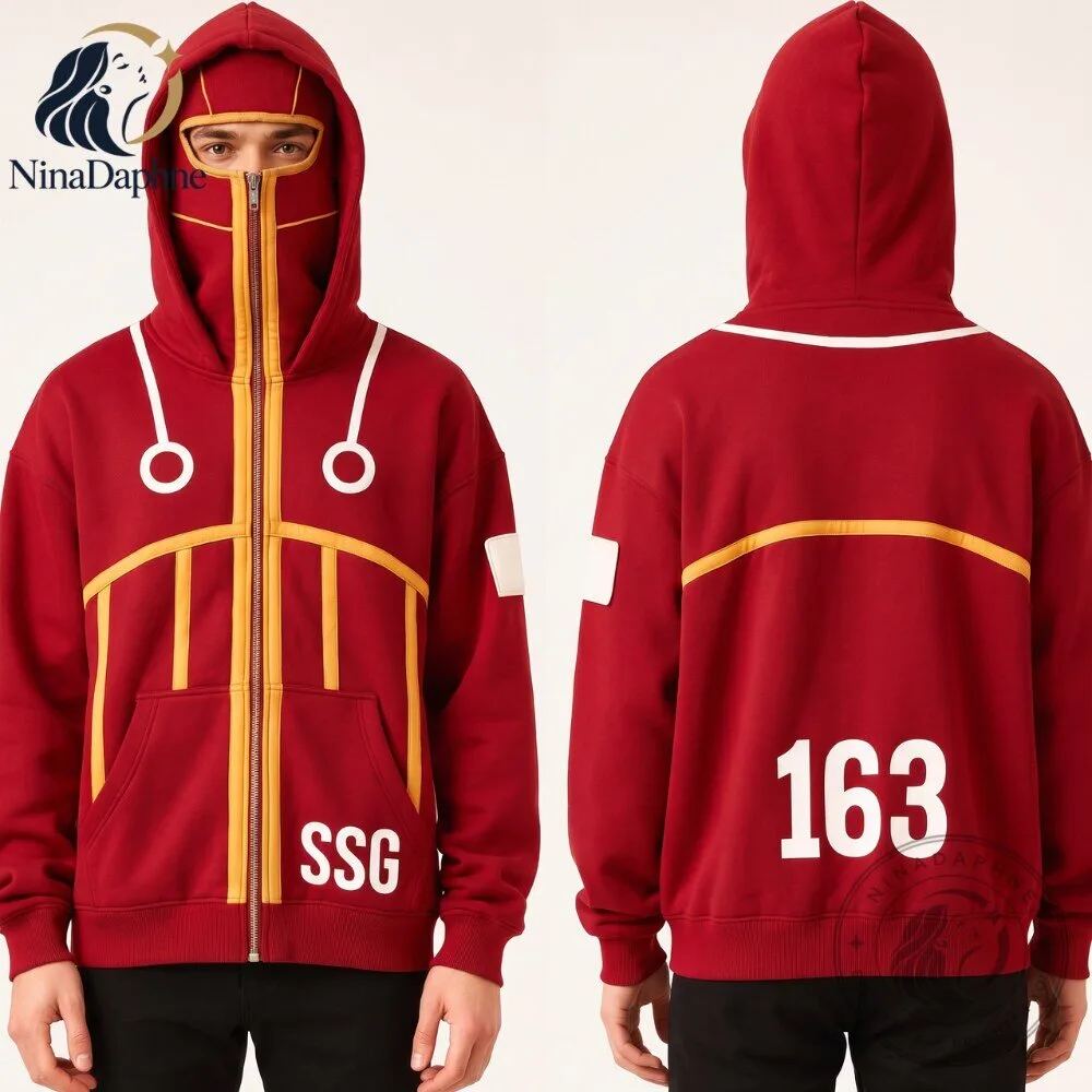 Luffy SSG Red Zip Up Hoodie 9 Luffy SSG Red Zip Up Hoodie