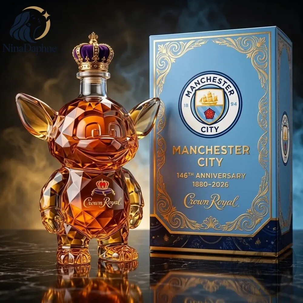 Manchester City 146th Anniversary 2026 Crown Royal Crystal Character Decanter