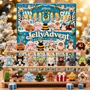jellycat christmas advent calendar 2026 24 days plush keychain set gallery 1 1